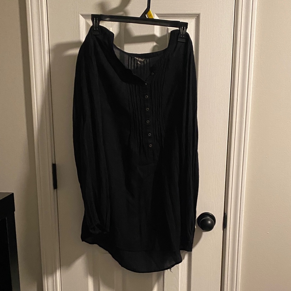 Lucky Brand - Black Button-Down Blouse
